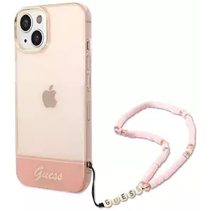 Tok Guess GUHCP14SHGCOHP iPhone 14 6, 1" pink hardcase Translucent Pearl Strap (GUHCP14SHGCOHP) kép