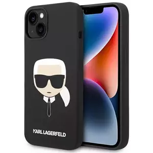 Tok Karl Lagerfeld KLHCP14SSLKHBK iPhone 14 6, 1" hardcase black Silicone Karl`s Head (KLHCP14SSLKHBK) kép