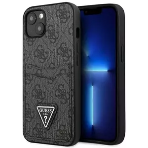 Tok Guess GUHCP13SP4TPK iPhone 13 mini 5, 4" black hardcase 4G Triangle Logo Cardslot (GUHCP13SP4TPK) kép