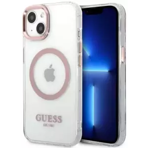 Tok Guess GUHMP13MHTRMP iPhone 13 6, 1" pink hard case Metal Outline Magsafe (GUHMP13MHTRMP) kép