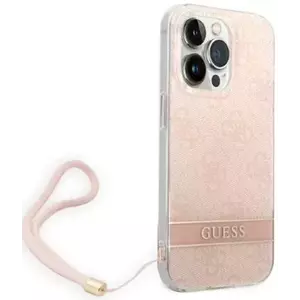 Tok Guess GUOHCP14LH4STP iPhone 14 Pro 6, 1" pink hardcase 4G Print Strap (GUOHCP14LH4STP) kép