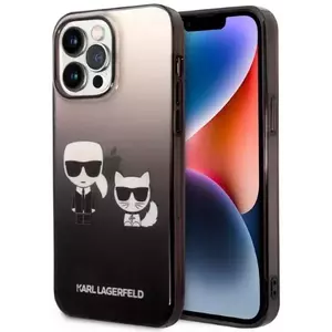 Tok Karl Lagerfeld KLHCP14LTGKCK iPhone 14 Pro 6, 1" hardcase black Gradient Ikonik Karl & Choupette (KLHCP14LTGKCK) kép