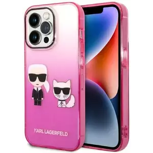 Tok Karl Lagerfeld KLHCP14LTGKCP iPhone 14 Pro 6, 1" hardcase pink Gradient Ikonik Karl & Choupette (KLHCP14LTGKCP) kép