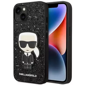 Tok Karl Lagerfeld KLHCP14MGFKPK iPhone 14 Plus 6, 7" hardcase black Glitter Flakes Ikonik (KLHCP14MGFKPK) kép