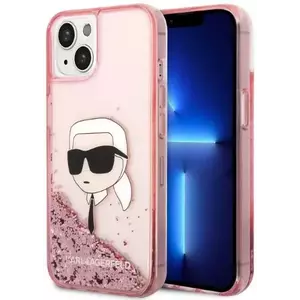 Tok Karl Lagerfeld iPhone 14 6, 1" pink hardcase Glitter Karl Head (KLHCP14SLNKHCP) kép