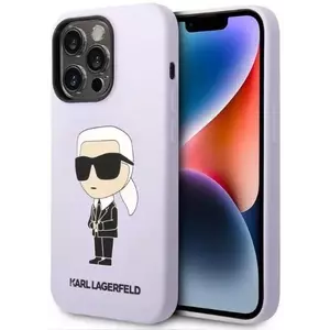 Tok Karl Lagerfeld iPhone 14 Pro Max 6, 7" hardcase purple Silicone Ikonik (KLHCP14XSNIKBCU) kép