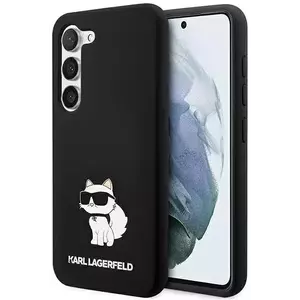 Tok Karl Lagerfeld Samsung Galaxy S23+ hardcase black Silicone Choupette (KLHCS23MSNCHBCK) kép