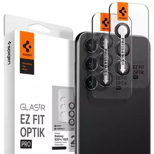 TEMPERED KIJELZŐVÉDŐ FÓLIA Spigen Optik Pro Camera Samsung Galaxy S23 / S23+ 2pcs black (AGL05962) kép