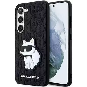 Tok Karl Lagerfeld Samsung Galaxy S23+ hardcase black Saffiano Monogram Choupette (KLHCS23MSAKLHCPK) kép