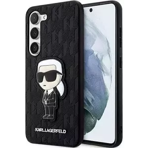 Tok Karl Lagerfeld Samsung Galaxy S23+ hardcase black Saffiano Monogram Ikonik (KLHCS23MSAKLHKPK) kép