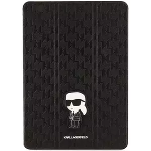 Tok Karl Lagerfeld iPad 10.2" Folio Magnet Allover Cover black Saffiano Monogram Ikonik (KLFC10SAKHPKK) kép