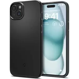 Tok Spigen Thin Fit, black - iPhone 15 (ACS06776) kép