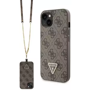 Tok Guess GUHCP13MP4TDSCPW iPhone 13 6.1" brown hardcase Crossbody 4G Metal Logo (GUHCP13MP4TDSCPW) kép