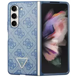 Tok Guess GUHCZFD5P4TDPB F946 Z Fold 5 blue hardcase Leather 4G Triangle Strass (GUHCZFD5P4TDPB) kép