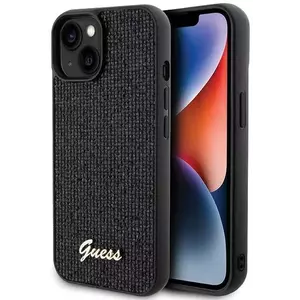 Tok Guess GUHCP15SPMSDGSK iPhone 15 6.1" black hardcase Disco Metal Script (GUHCP15SPMSDGSK) kép