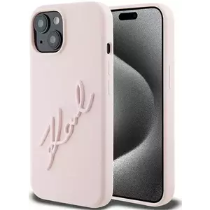 Tok Karl Lagerfeld KLHCP15SSKSBMCP iPhone 15 6.1" pink hardcase Silicone Karl Script (KLHCP15SSKSBMCP) kép