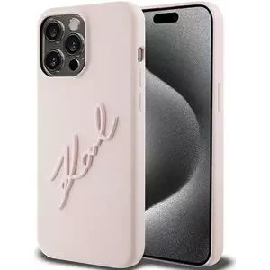 Tok Karl Lagerfeld KLHCP15XSKSBMCP iPhone 15 Pro Max 6.7" pink hardcase Silicone Karl Script (KLHCP15XSKSBMCP) kép