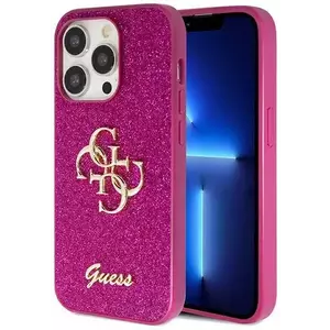 Tok Guess GUHCP15LHG4SGU iPhone 15 Pro 6.1" purple hardcase Glitter Script Big 4G (GUHCP15LHG4SGU) kép