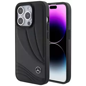 Tok Mercedes MEHCP15L8ROLK iPhone 15 Pro 6.1" black hardcase Leather Wave Patern (MEHCP15L8ROLK) kép