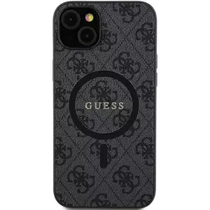 Tok Guess GUHMS24LG4GFRK S24 Ultra S928 black hardcase 4G Collection Leather Metal Logo MagSafe (GUHMS24LG4GFRK) kép