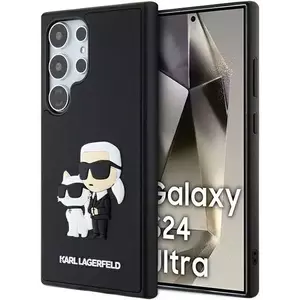 Tok Karl Lagerfeld KLHCS24L3DRKCNK S24 Ultra S928 black hardcase 3D Rubber Karl&Choupette (KLHCS24L3DRKCNK) kép