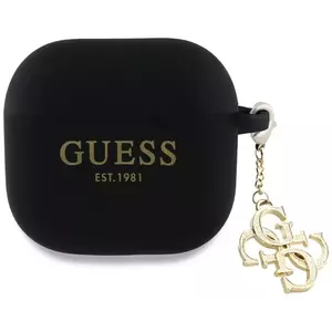 Tok Guess GUA4LECG4K AirPods 4 cover black Silicone 4G Charm (GUA4LECG4K) kép