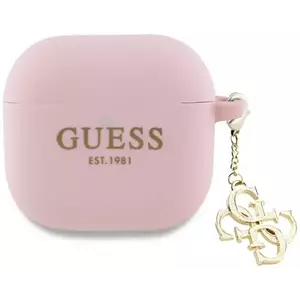 Tok Guess GUA4LECG4P AirPods 4 cover pink Silicone 4G Charm (GUA4LECG4P) kép