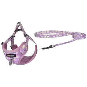 Póráz Dogness walking set leash 1, 5m+harness for dog (pink) kép