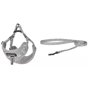 Póráz Dogness Cat set harness and leash 1, 5m (Light Grey) kép