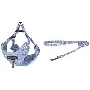 Póráz Dogness cat leash 1, 5m+harness walking set (light blue) kép