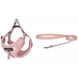 Póráz Dogness cat leash 1, 5m+harness walking set (pink) kép