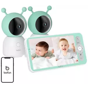 Videókamera Boifun 6T electronic rotating nanny 2 cameras + monitor kép