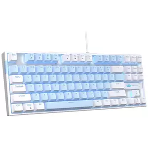 Billentyűzet MageGee MK-STAR wired keyboard (white and blue) kép