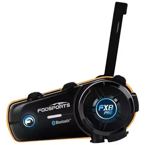 Intercom Fodsports FX8 Pro motorcycle intercom (black) kép