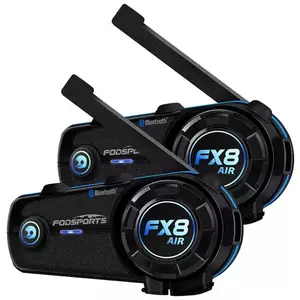 Intercom Fodsports FX8 Air motorcycle intercom two-pack (black) kép