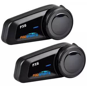 Intercom Fodsports FX6 motorcycle intercom two-pack (black) kép