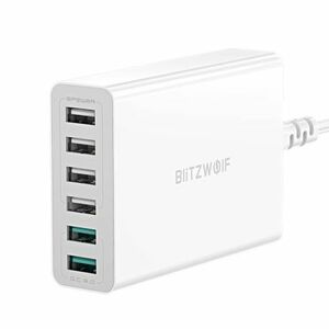 Blitzwolf BW-S15 hálózati töltő adapter 6x USB QC 60W, fehér (BW-S15 EU) kép