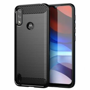 MG Carbon Case Flexible szilikon tok Motorola Moto E7i Power, fekete kép