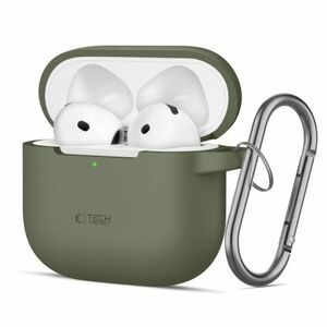 Tech-Protect Silicone Hook tok Apple AirPods 4, sötétzöld kép