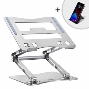 MG Laptop Stand V1 laptop állvány + telefon állvány, ezüst (WRS-CPY75DSS) kép