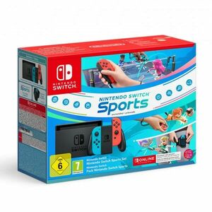 Nintendo Switch Neon + Switch Sports + 12 havi előfizetés kép