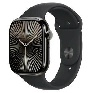 Apple Watch Series 10 GPS + Cellular 46mm Palaszürke titán fekete óraszíjjal - S/M kép