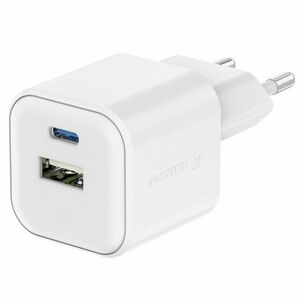 SWISTEN hálózati adapter GaN 1x USB-C 20 W PD + 1x USB-A 18 W QC, fehér kép