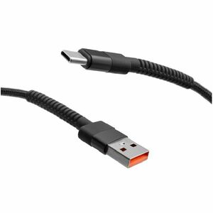 MobilNET Adat-, töltőkábel fonott USB/USB-C, 3A, 1m, fekete kép