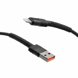 MobilNET Adat-, töltőkábel USB/Lightning, 3A, 2m, fekete kép