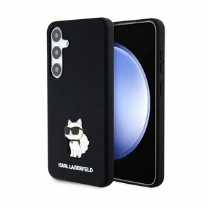 Karl Lagerfeld Liquid Silicone Choupette NFT hátlapi tok Samsung Galaxy S24 Plus számára, fekete kép