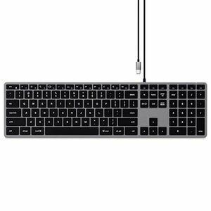 Satechi billentyűzet Slim W3 Vezetékes Backlit Keyboard Mac számára, szürke kép