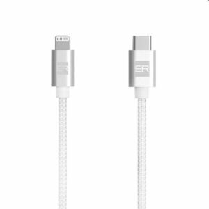 ER POWER Adat- és töltőkábel USB-C/Lightning, MFi, 1, 2 m, fehér kép