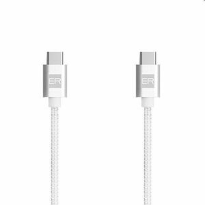 ER POWER Adat- és töltőkábel USB-C/USB-C, 5A, 1, 2 m, fehér kép