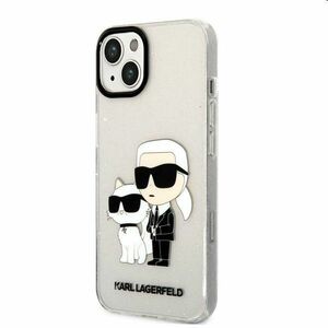 Karl Lagerfeld IML Glitter Karl and Choupette NFT tok Apple iPhone 13 számára, átlátszó kép